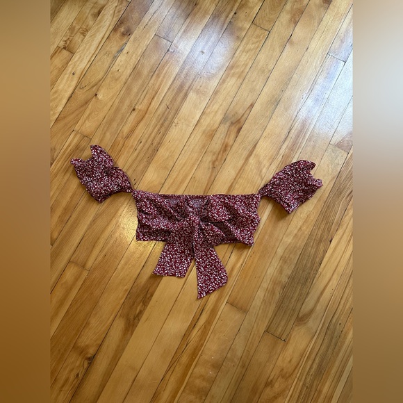 Red & White Strapless Top - Picture 8 of 8